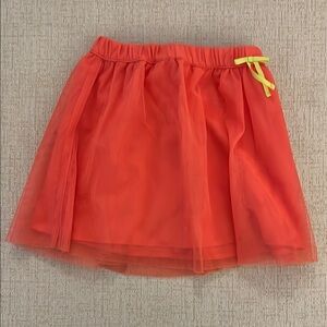 Coral Skirt with Yellow Bow